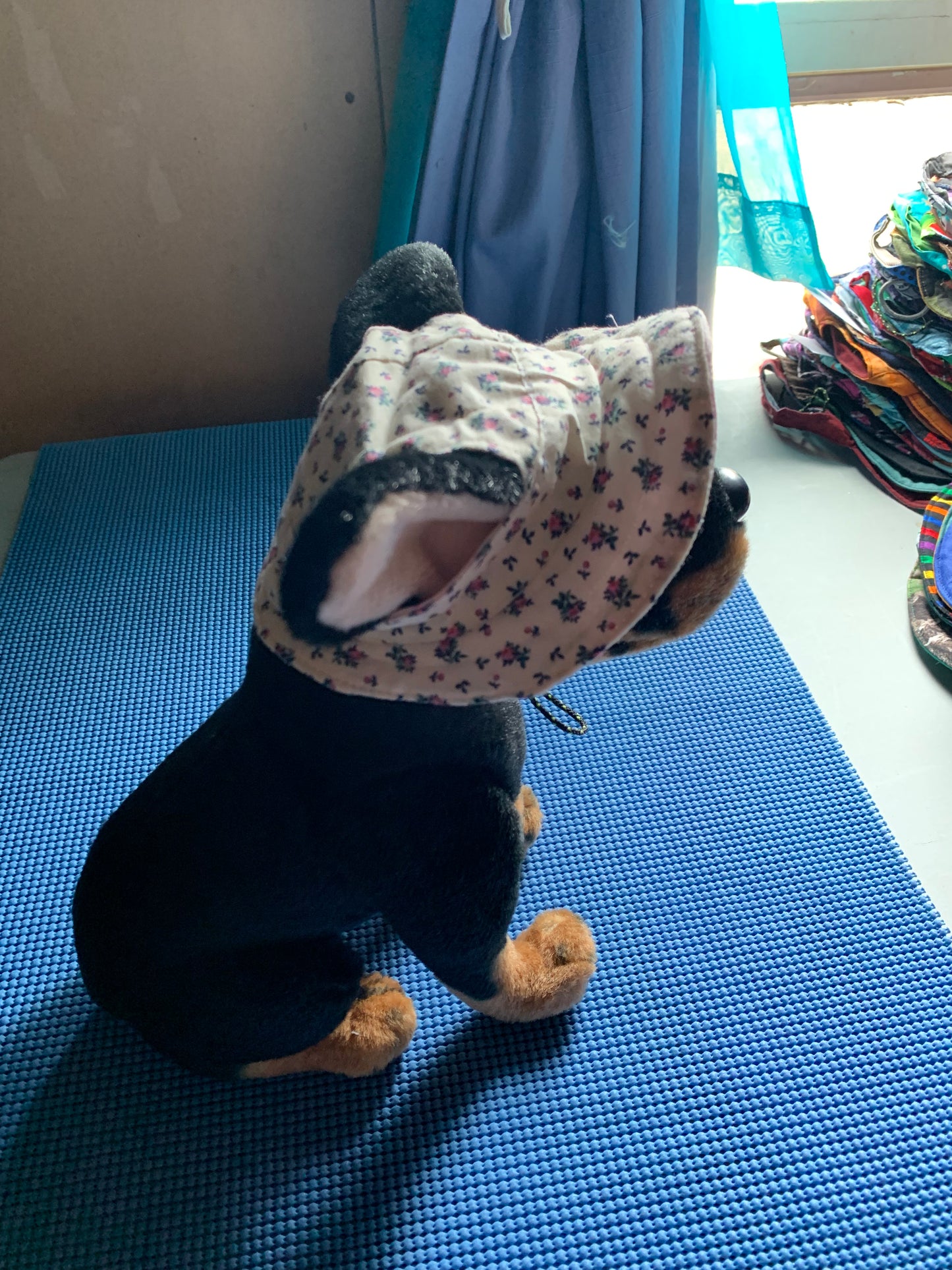 Pink Roses On White Bucket Pet Hat image 3