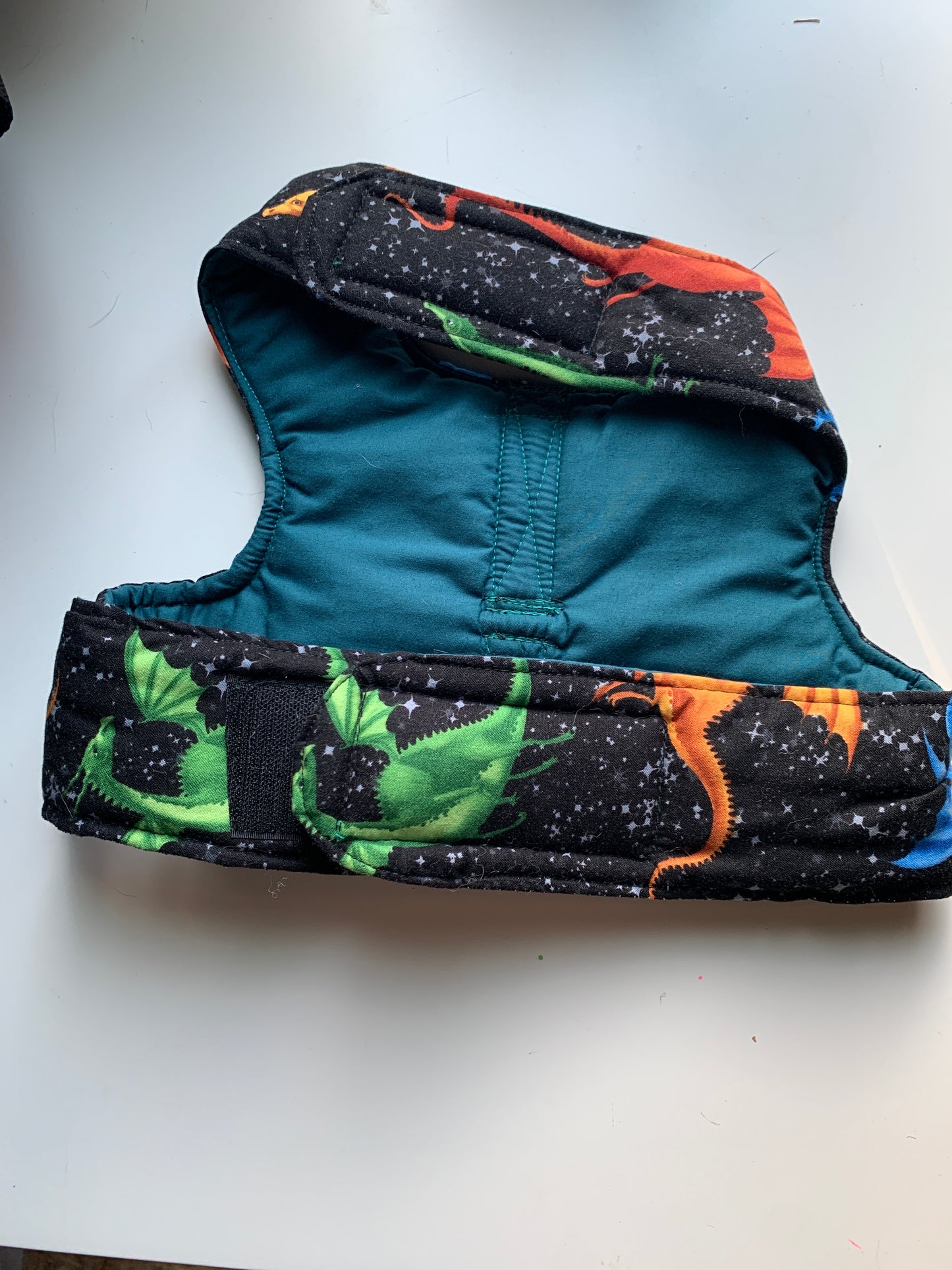 Multicolored Dragons Pet Walking Vest Harness