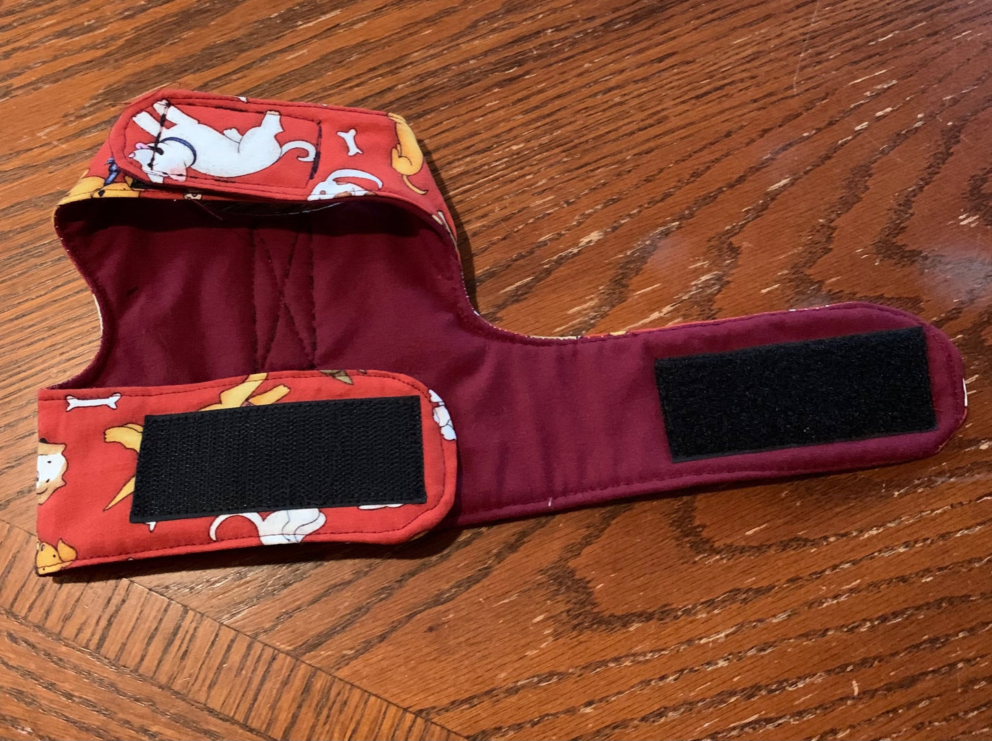Puppies On Red Walking Vest Pet Harness image 2