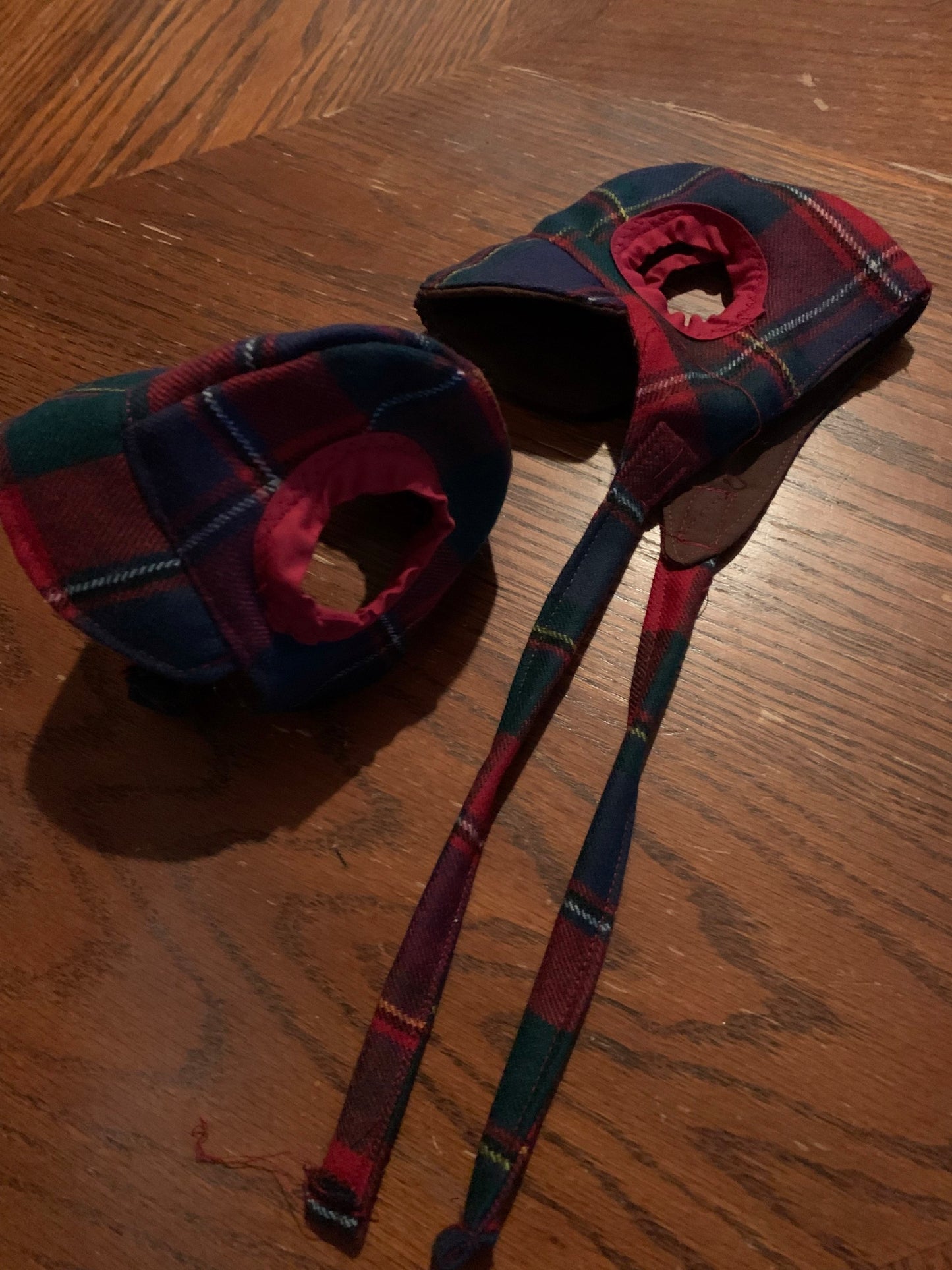 Red plaid pet Cap image 2