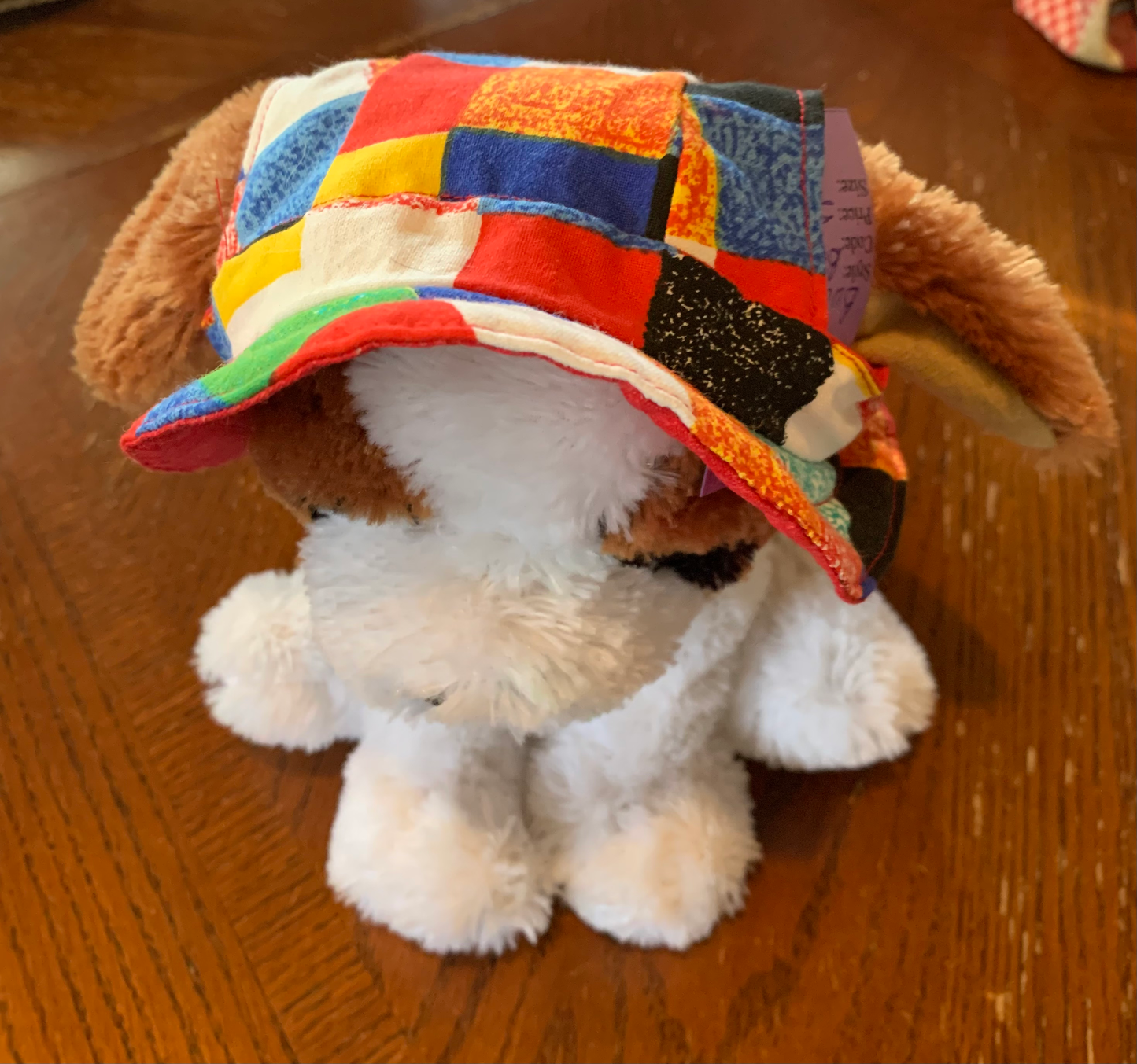 Multicoloured Blocks Pet Bucket Hat image 1
