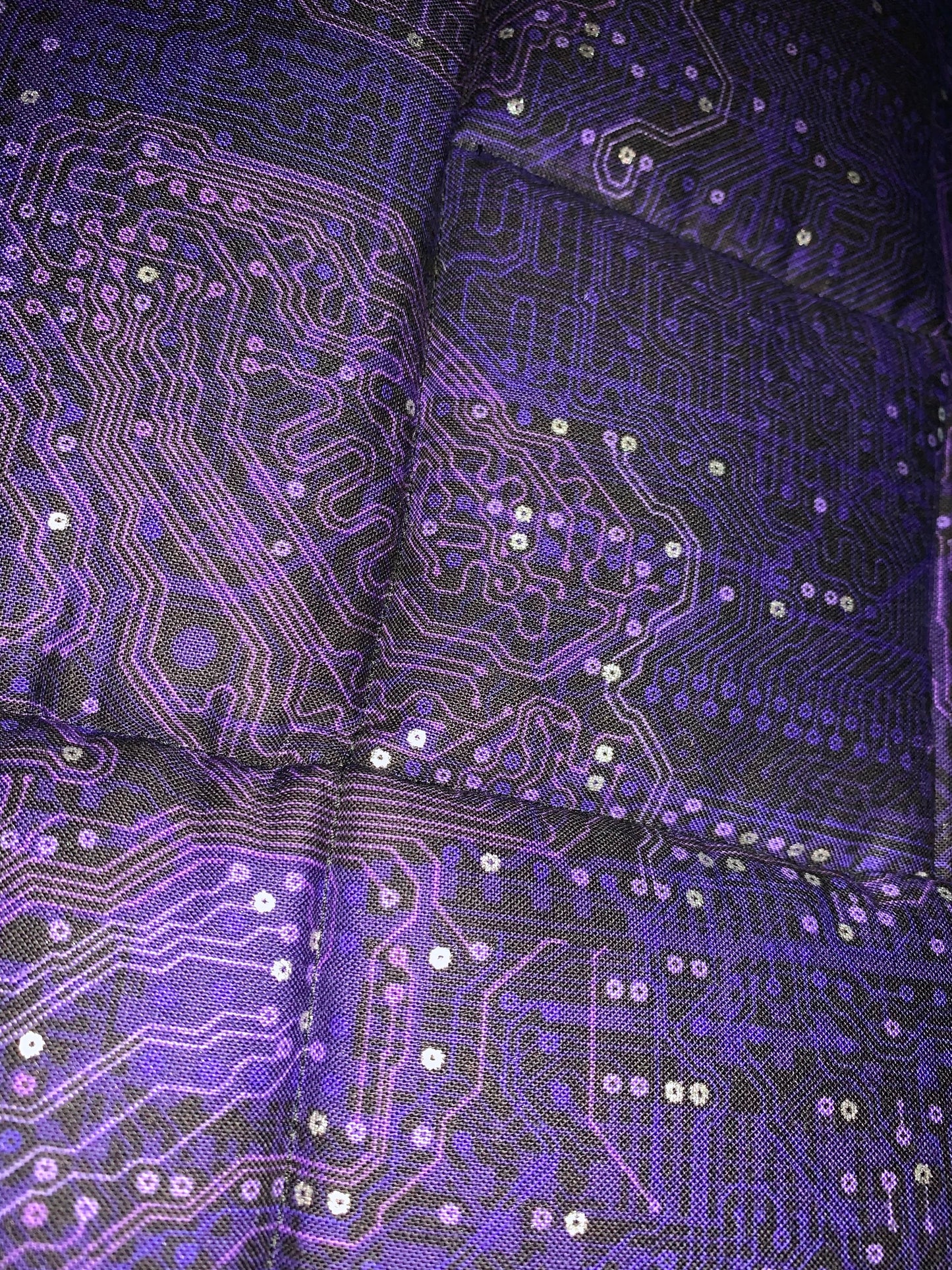 Purple Silver Circuits Horse Western Saddle Pad image 1