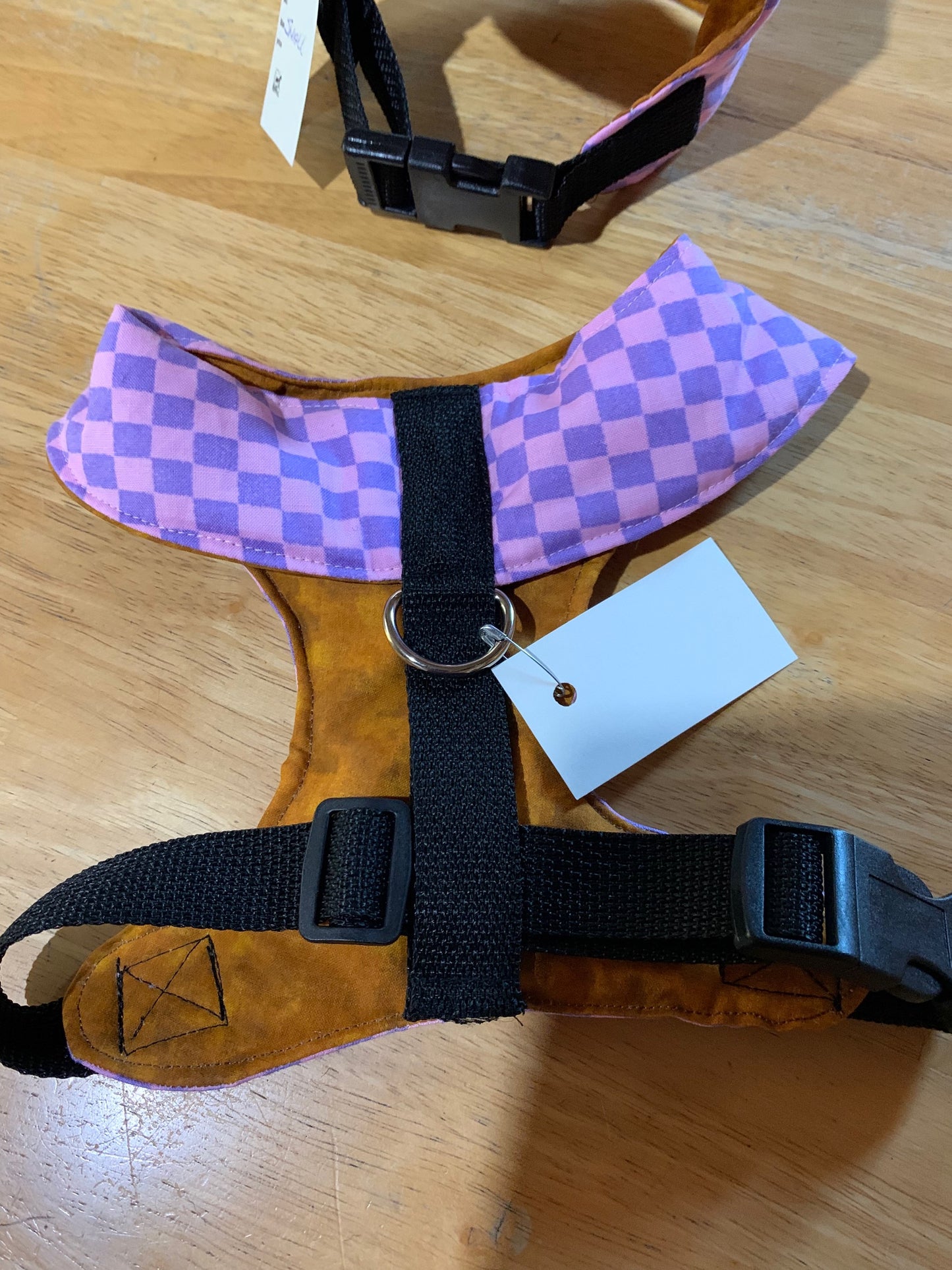 Purple Blocks On Pink Pet Harness image 1