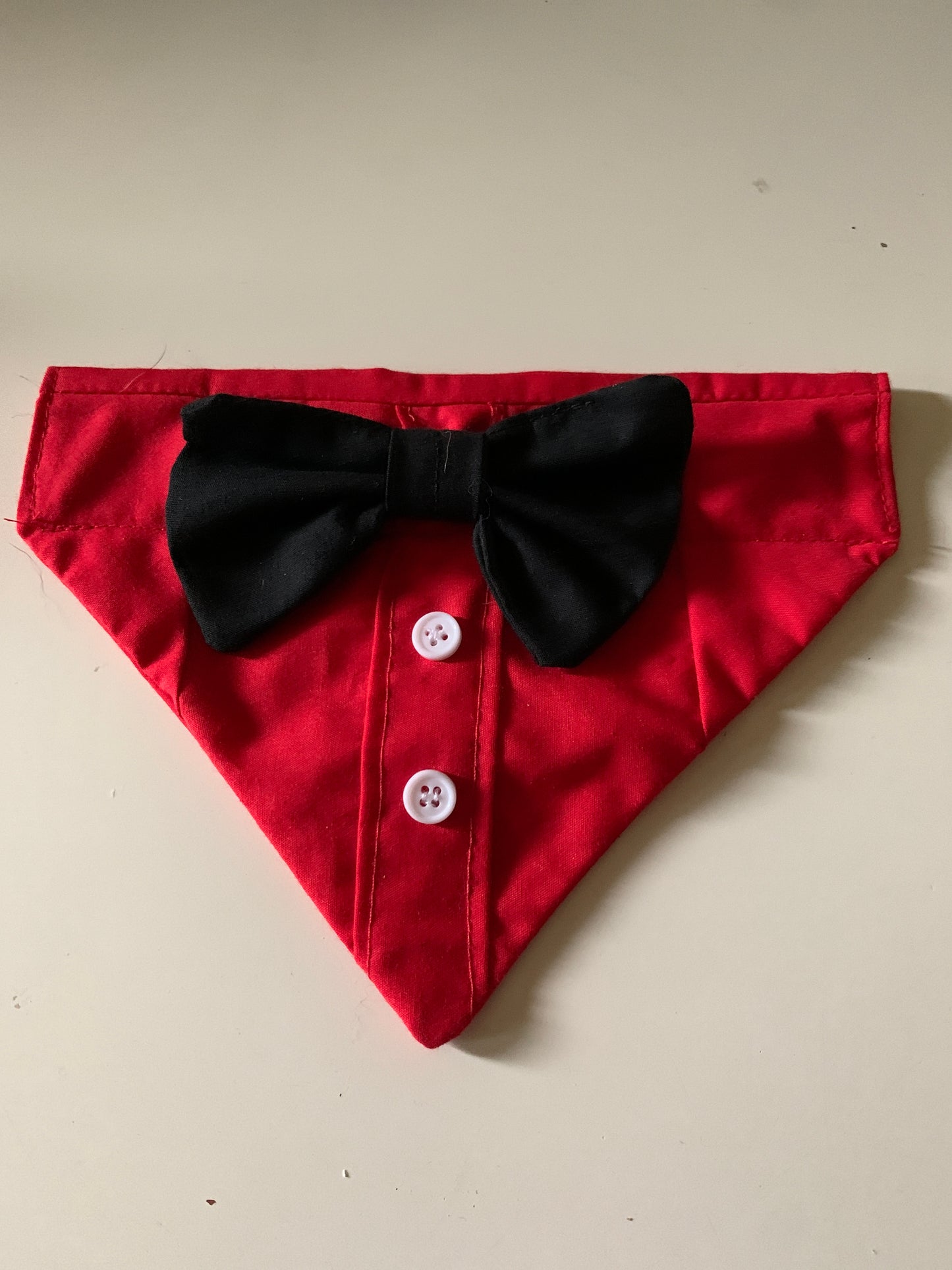 Pet Red Tuxedo Bandanas