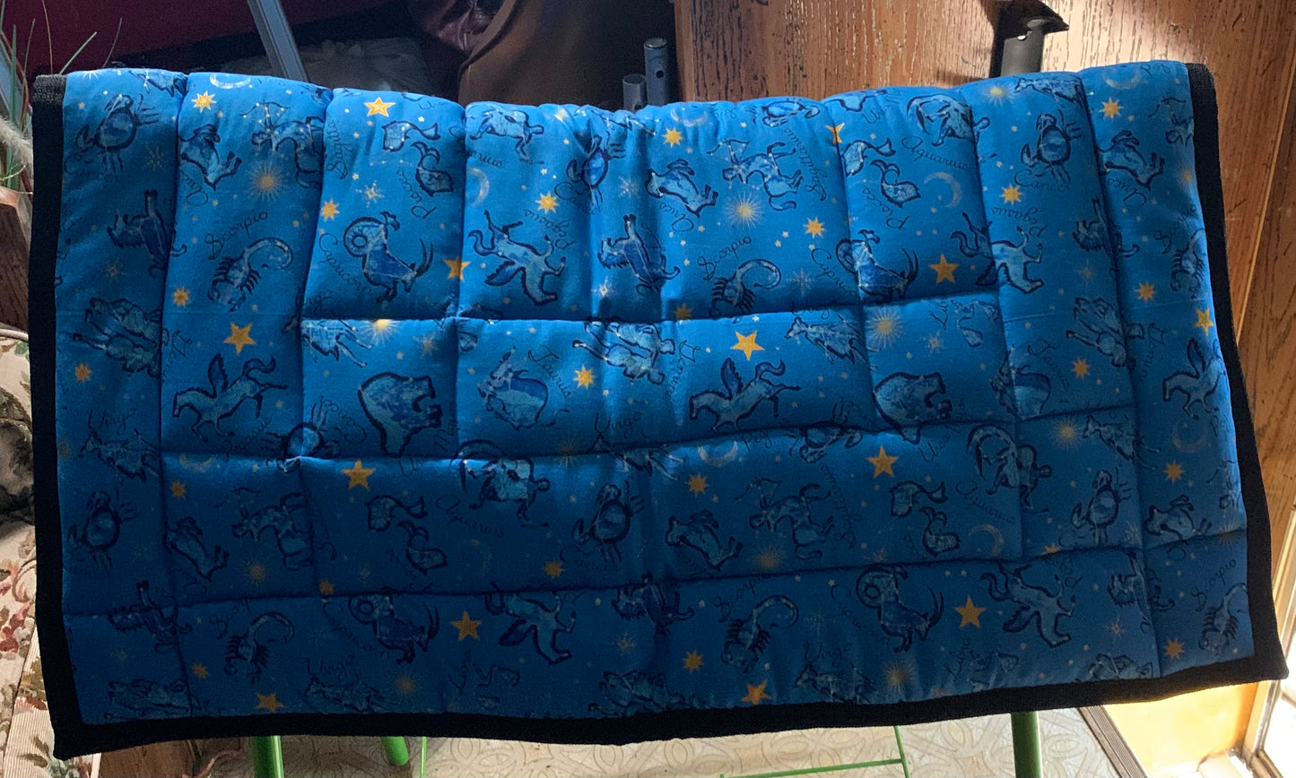 Blue Zodiak Horse Western Saddle Pad image 0