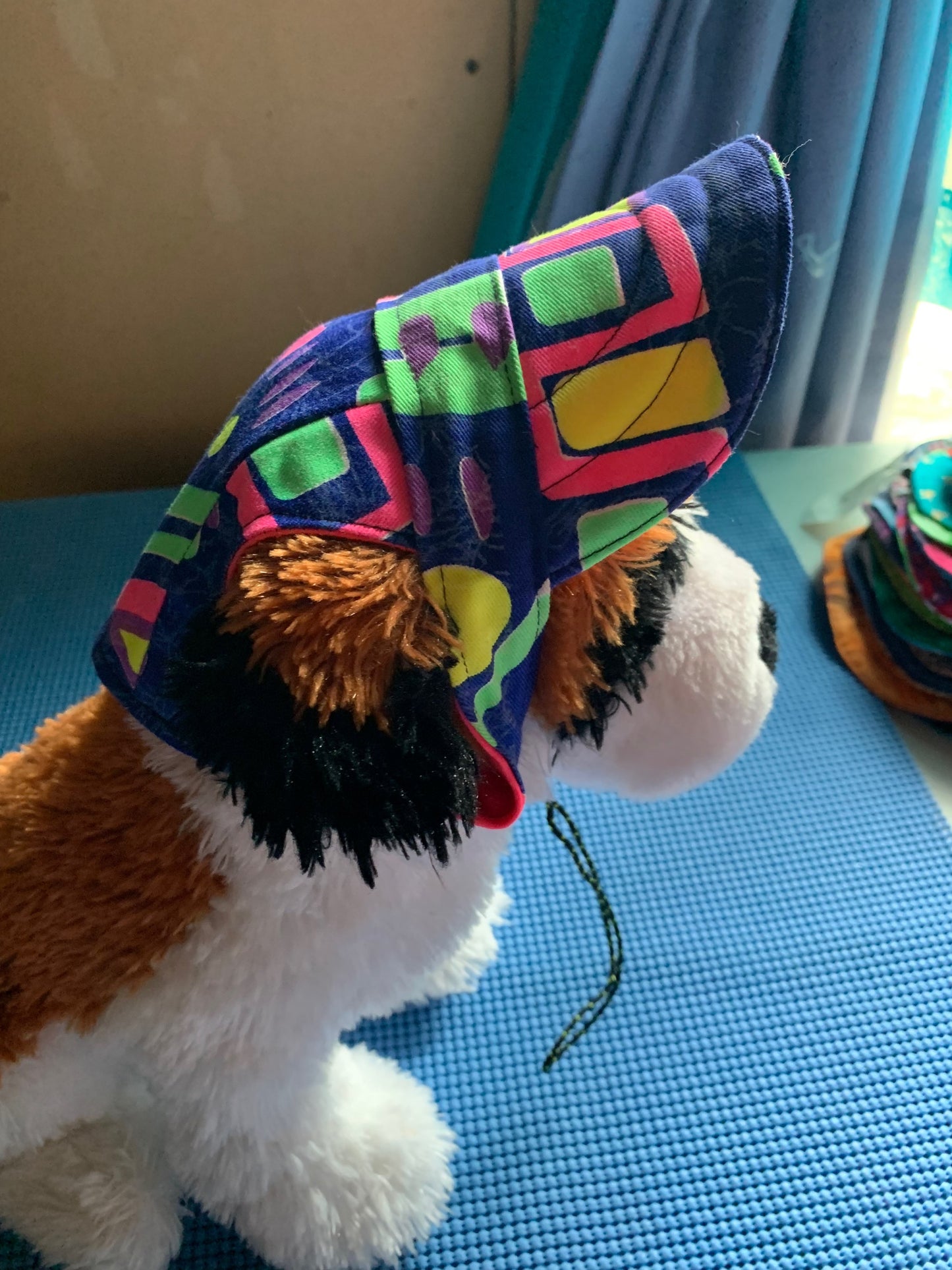 Blue Neon Baseball Pet Hat image 1