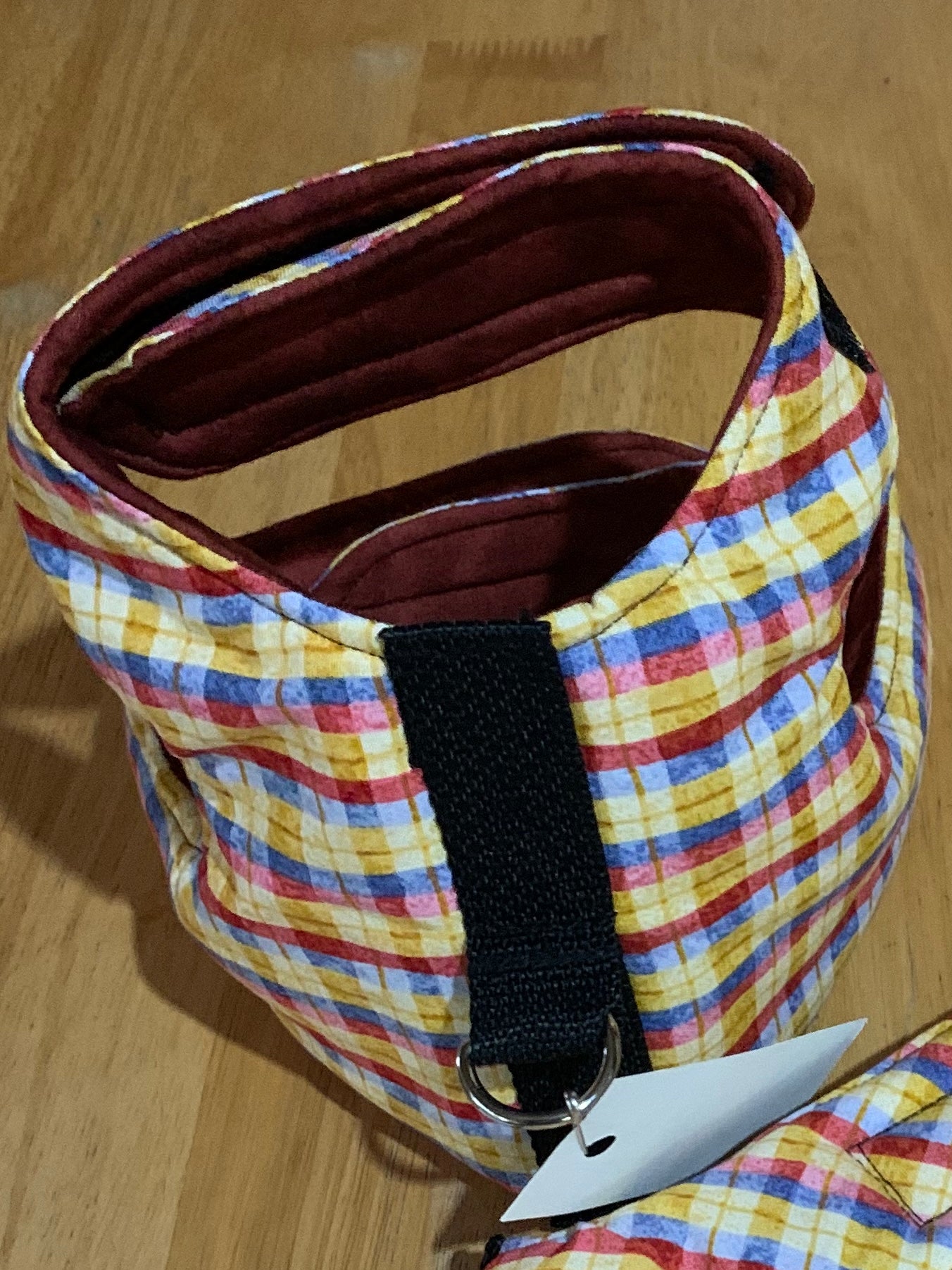Gold Red Blue Plaid Walking Vest Harness image 0