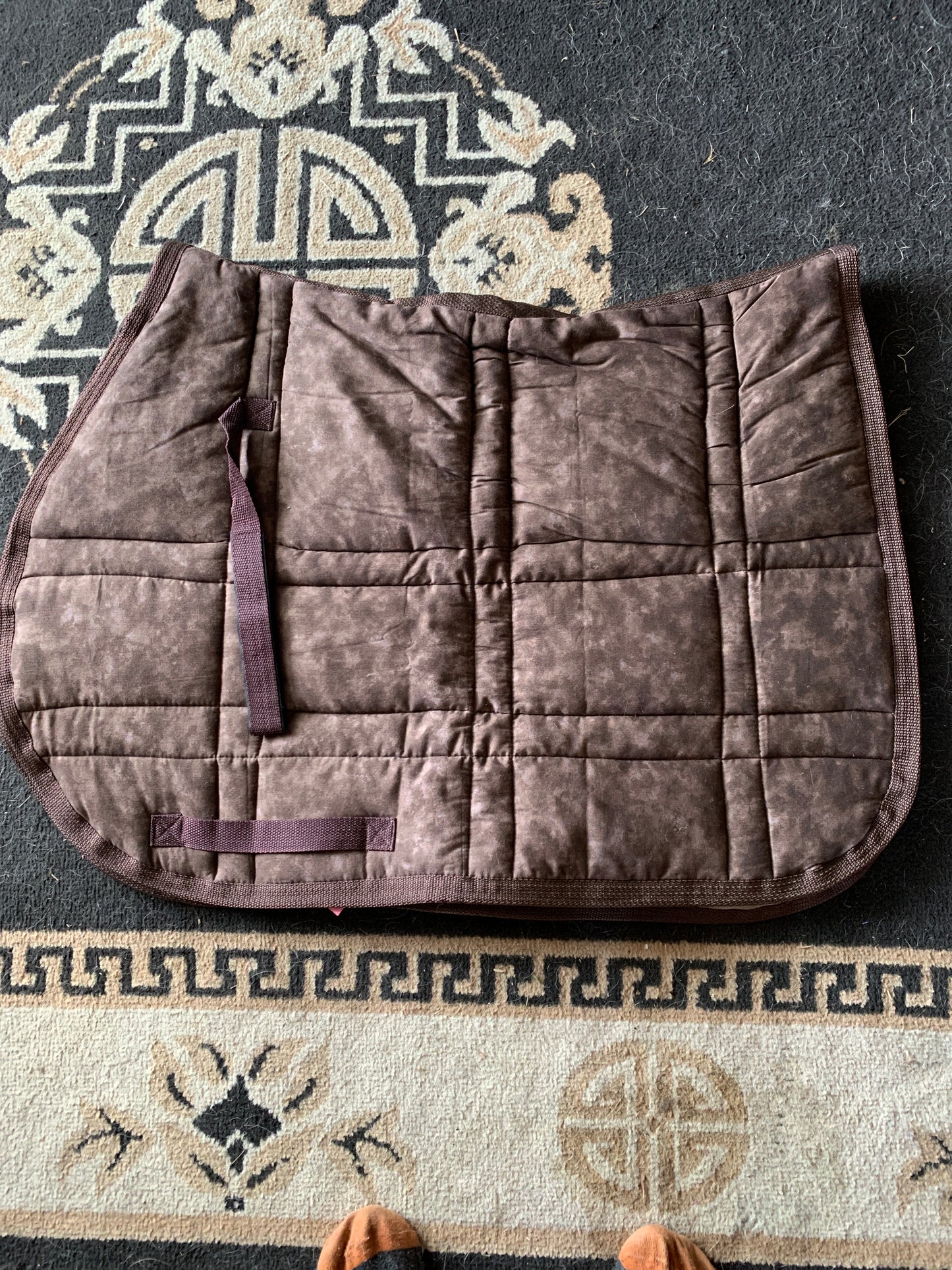 Chocolate brown English APT saddle pad
