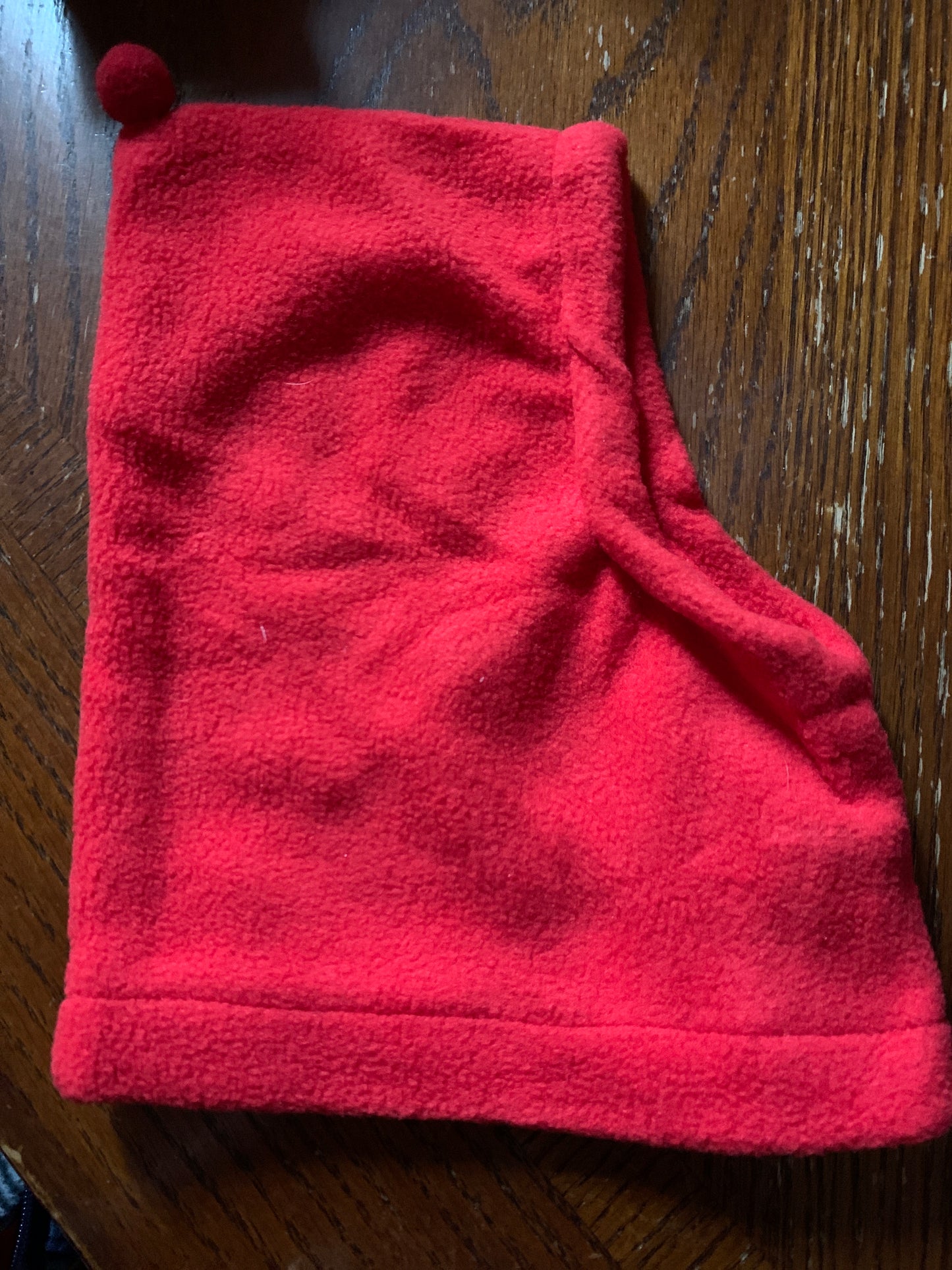 Red fleece fall pet hood