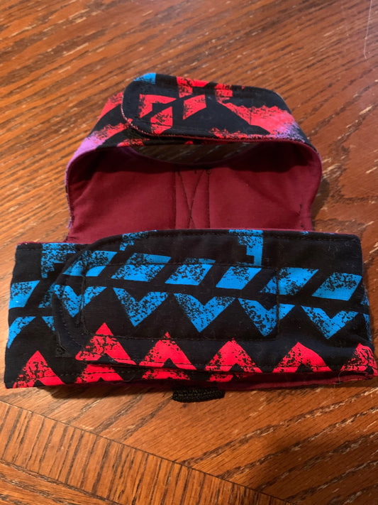 Blue Purple Red on Black Pet Walking Vest Harness image 1