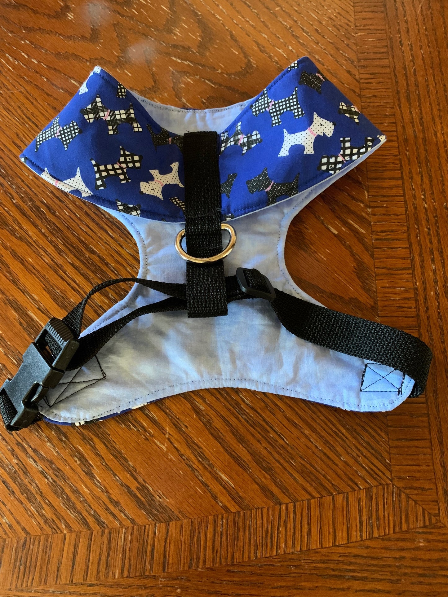 Scotty Dogs On Blue Pet Buckle Harness image 1