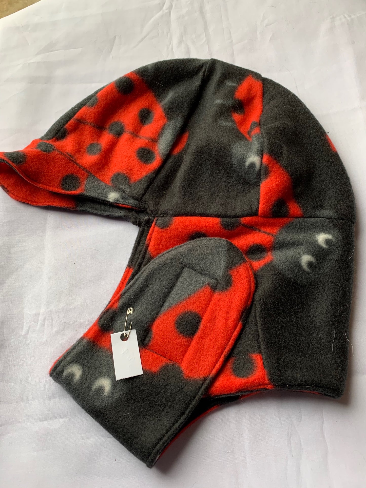 Ladybug Fleece Equestrian Helmet Cover image 1