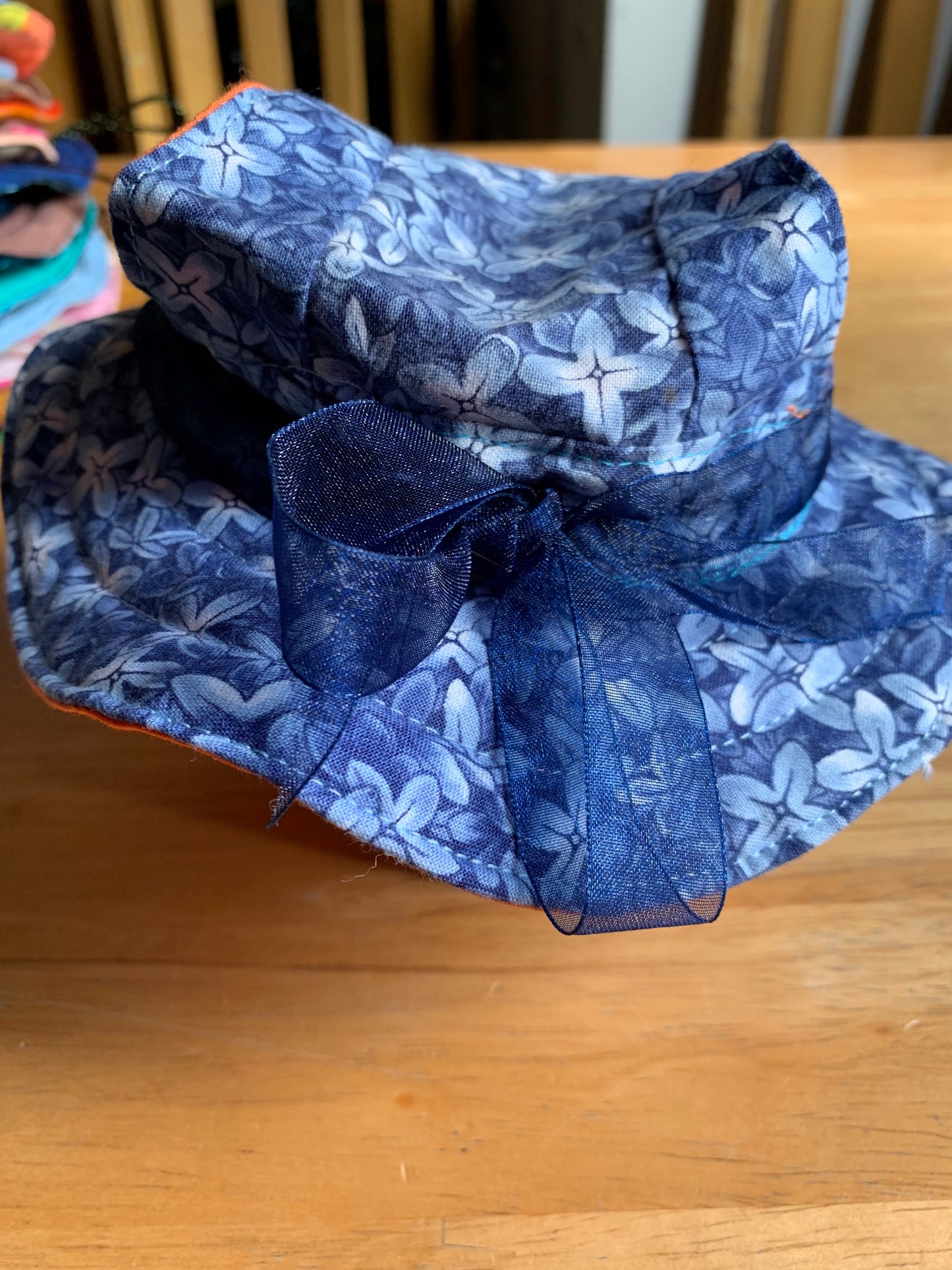 Flowers On Blue Pet Hats image 1