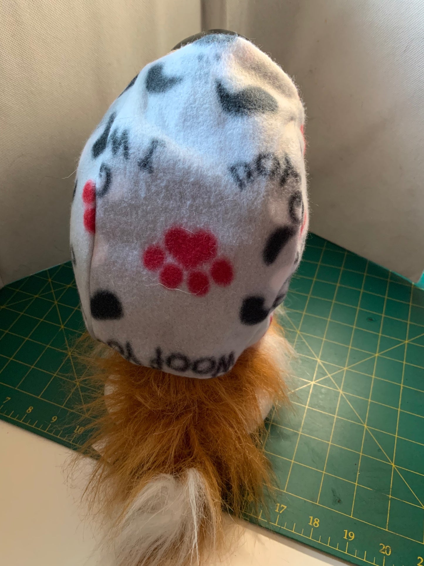 Fleece Grey I Woof You Pet Hat image 6