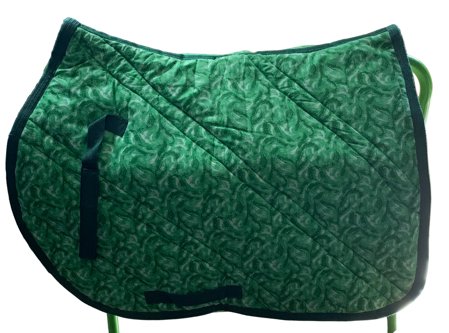 Green Sparkle English APT Horse Saddle Pad image 0
