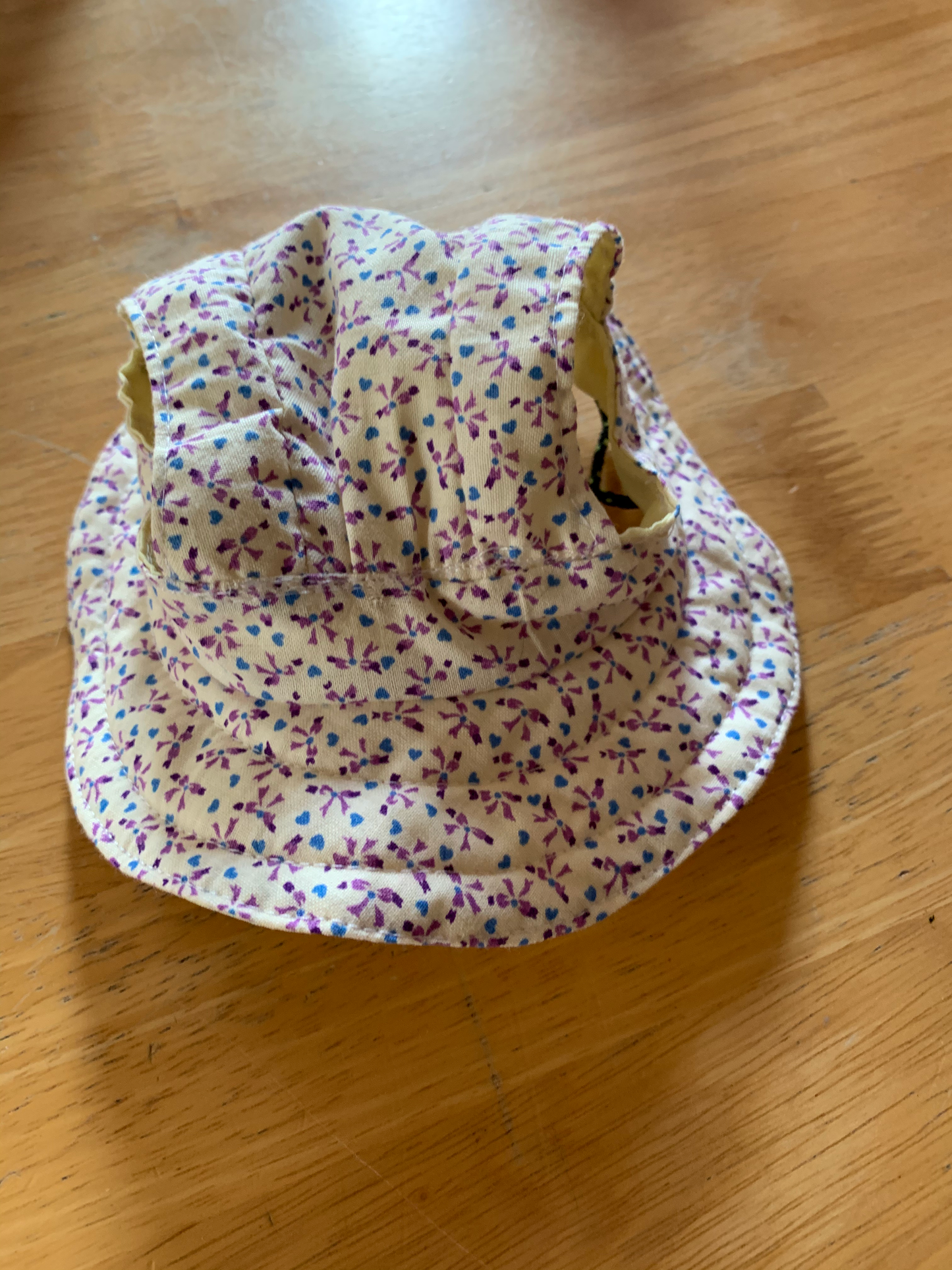 Blue Hearts Purple Bows On White Pet Bucket Hat image 1