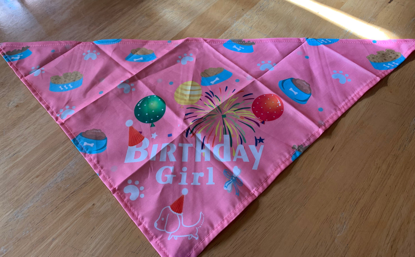 Happy Birthday Girl Pet Bandana image 1