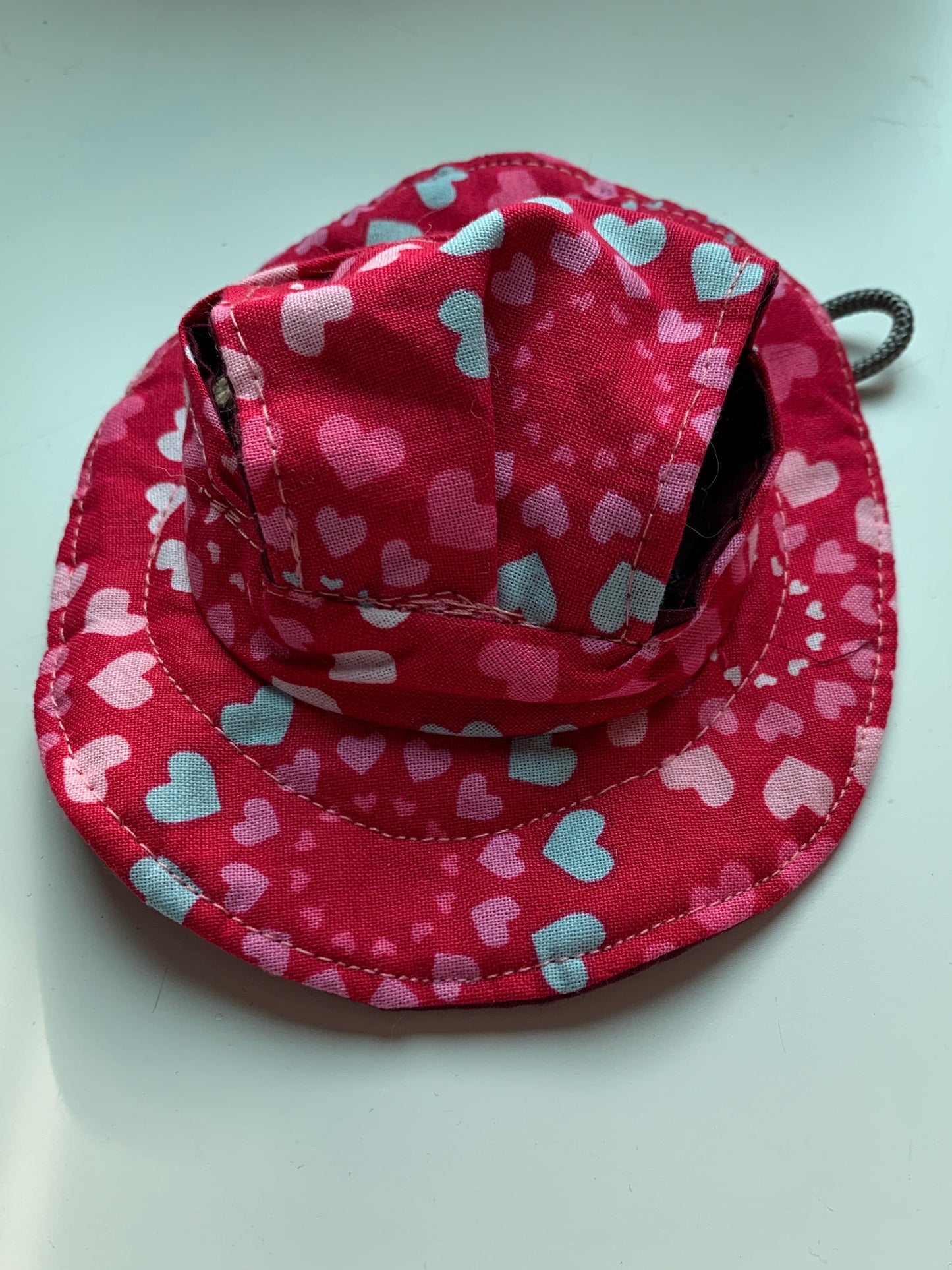 Pink hearts pet bucket hats