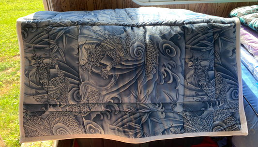 Ice Dragon Western Horse Saddle Pad image 0