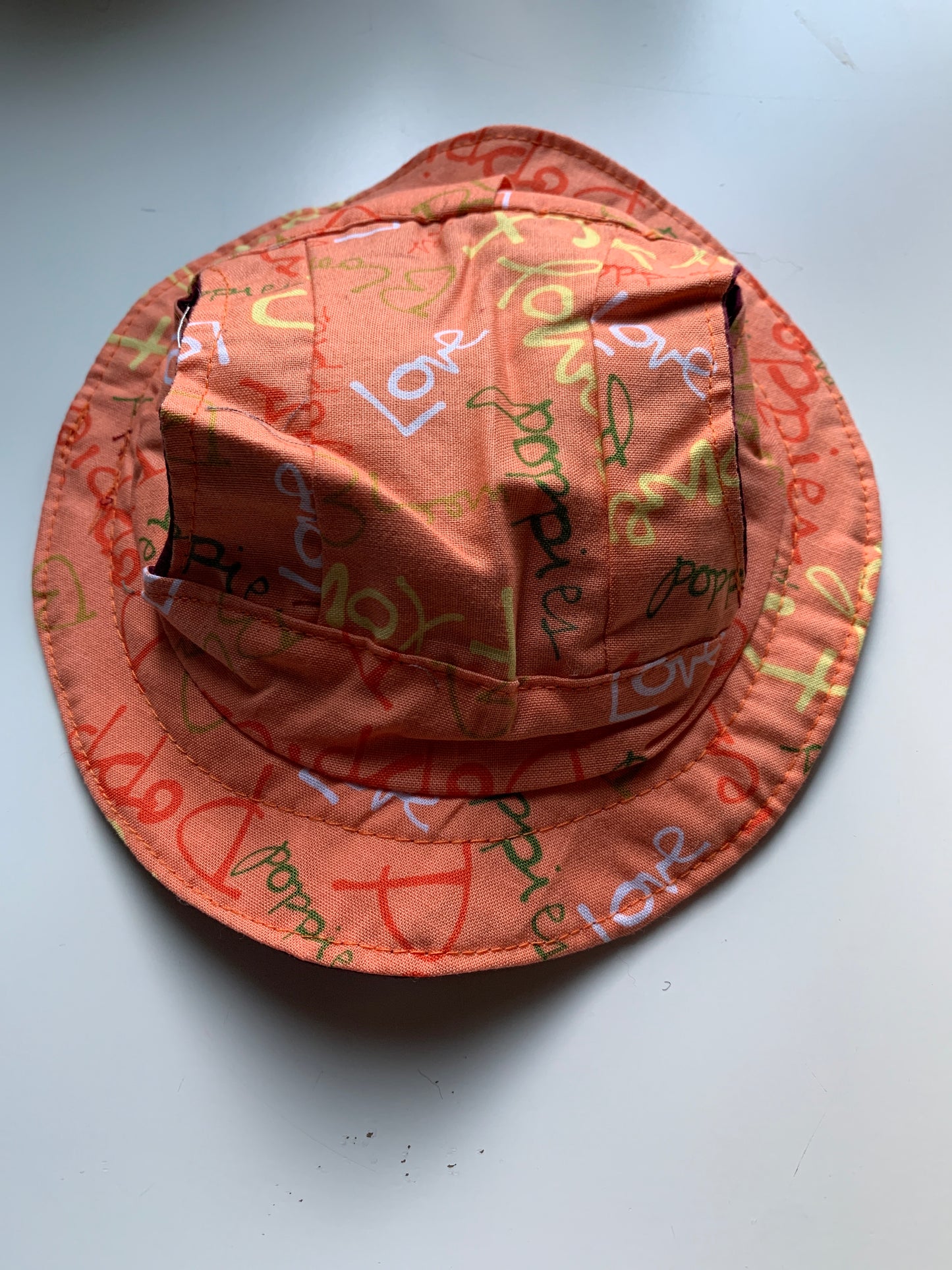 Orange pet bucket hat