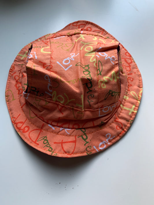Orange pet bucket hat