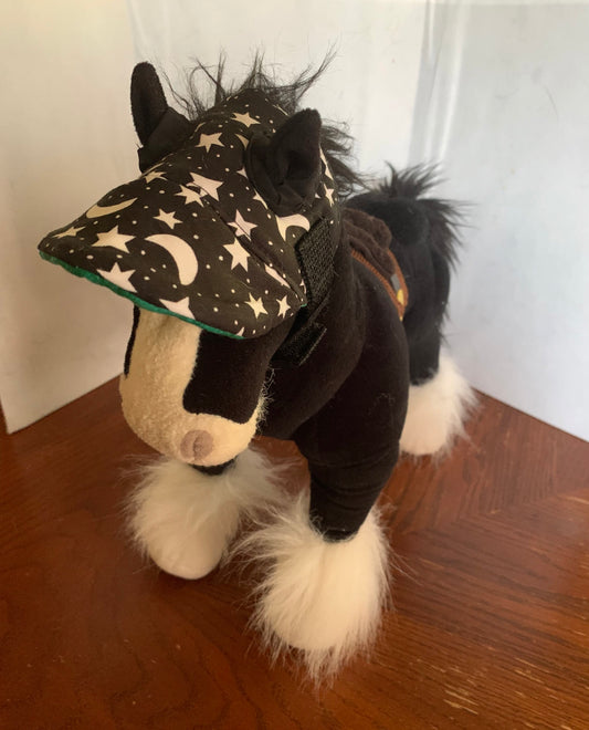 Stars and moons Horse baseball hat in black  image 2