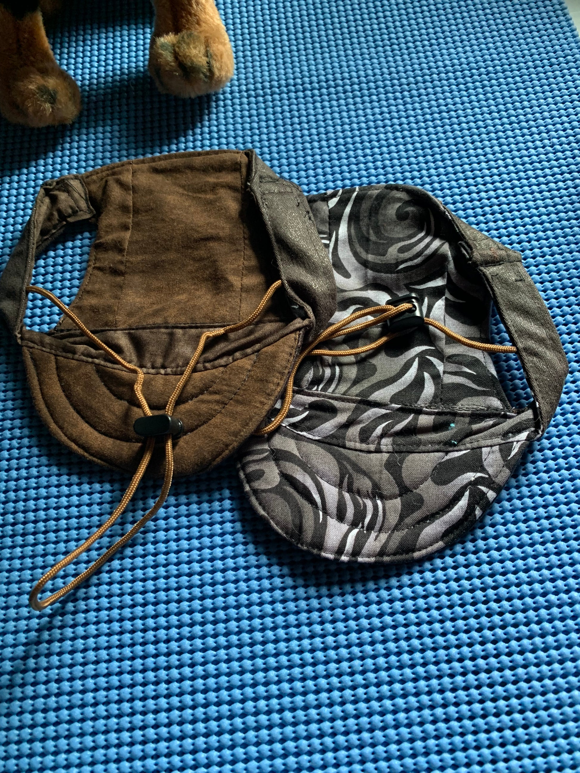 Brown Faux Leather Pet Baseball Hat image 3