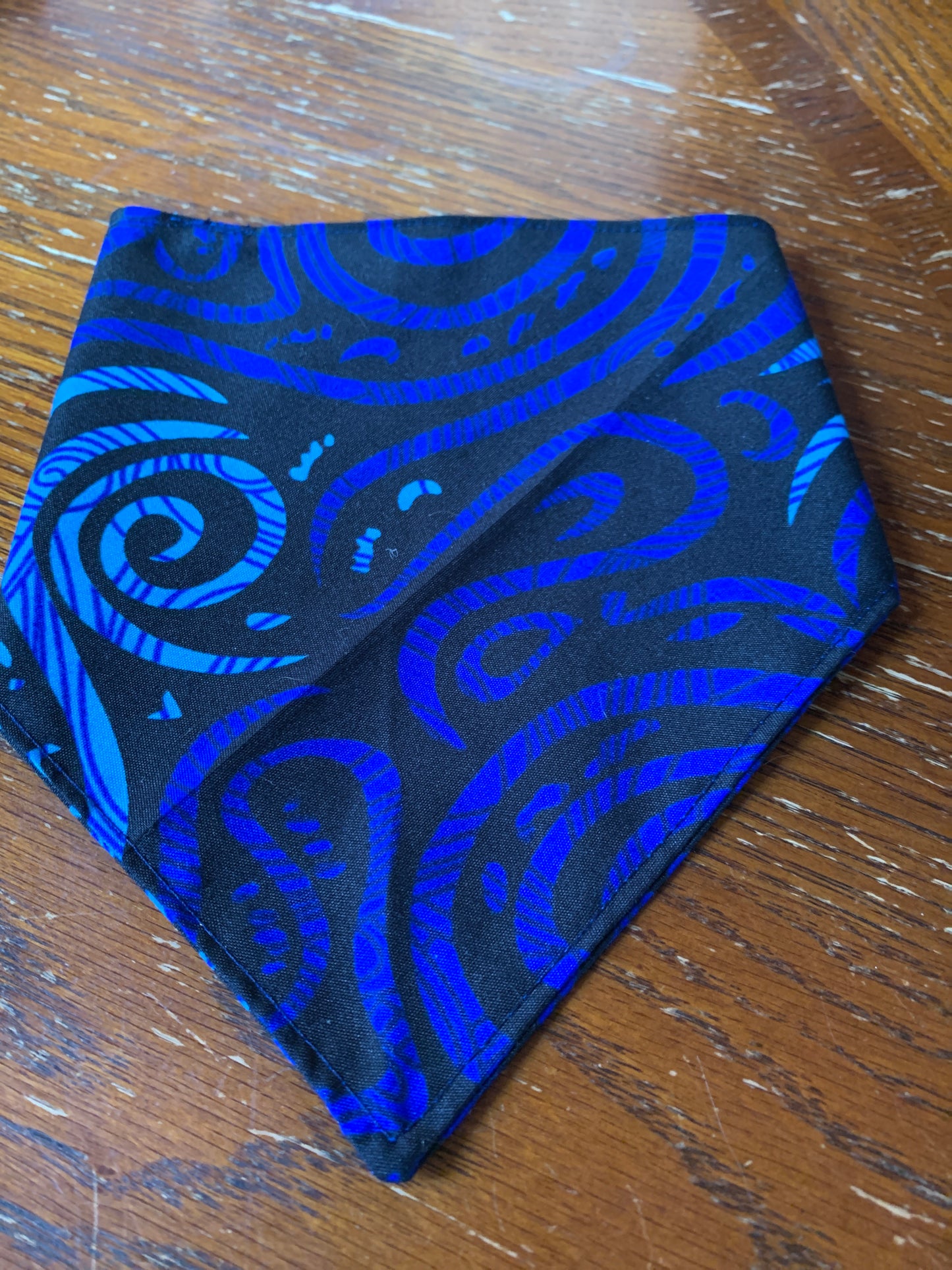 Blue swirl pet bandana