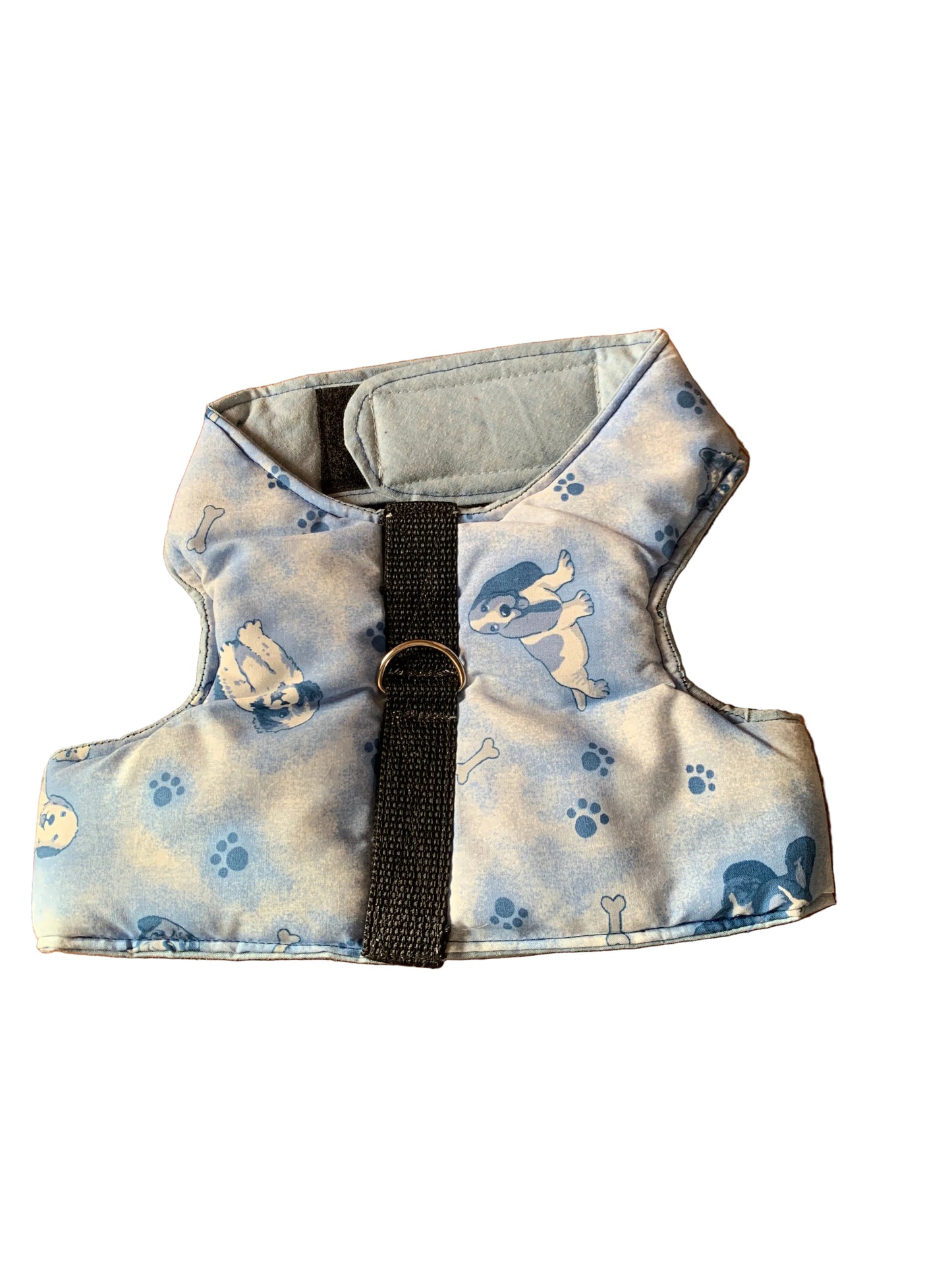 Blue and beige Pet walking vest harnesses