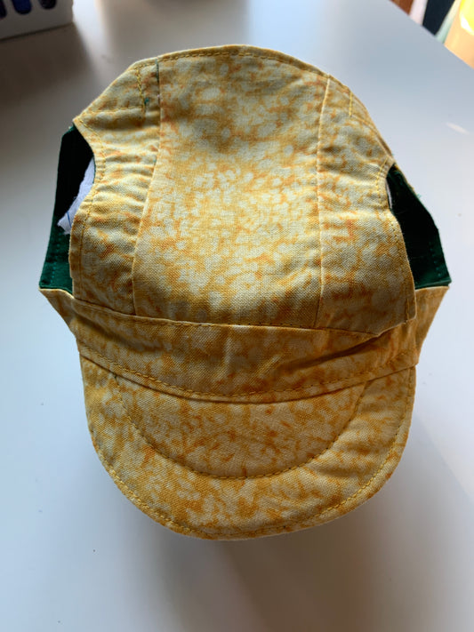 Two tone yellow pet baseball hat