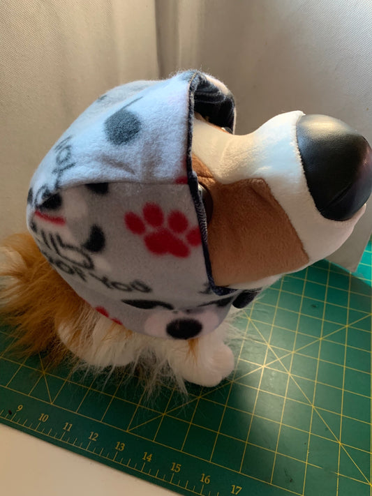 Fleece Grey I Woof You Pet Hat image 0