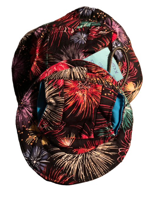Fireworks on black pet bucket hat