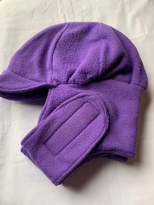 Purple Fleece Equestrian Helmet Cover  image 0