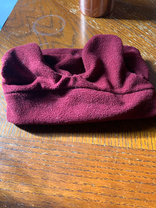 Burgundy pet winter hat