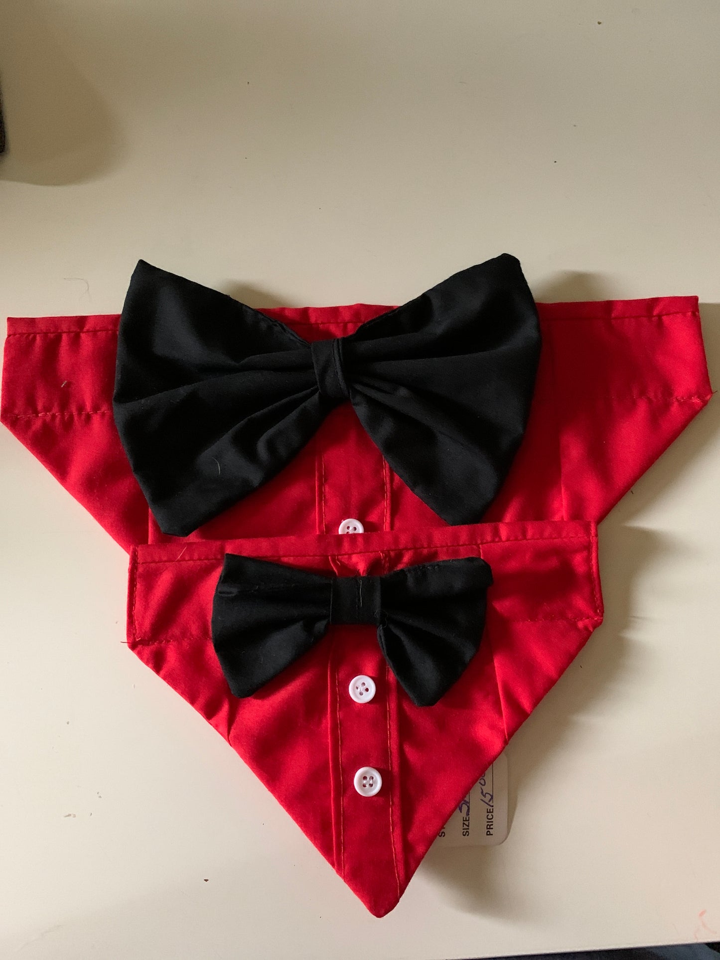 Pet Red  Tuxedo Bandanas