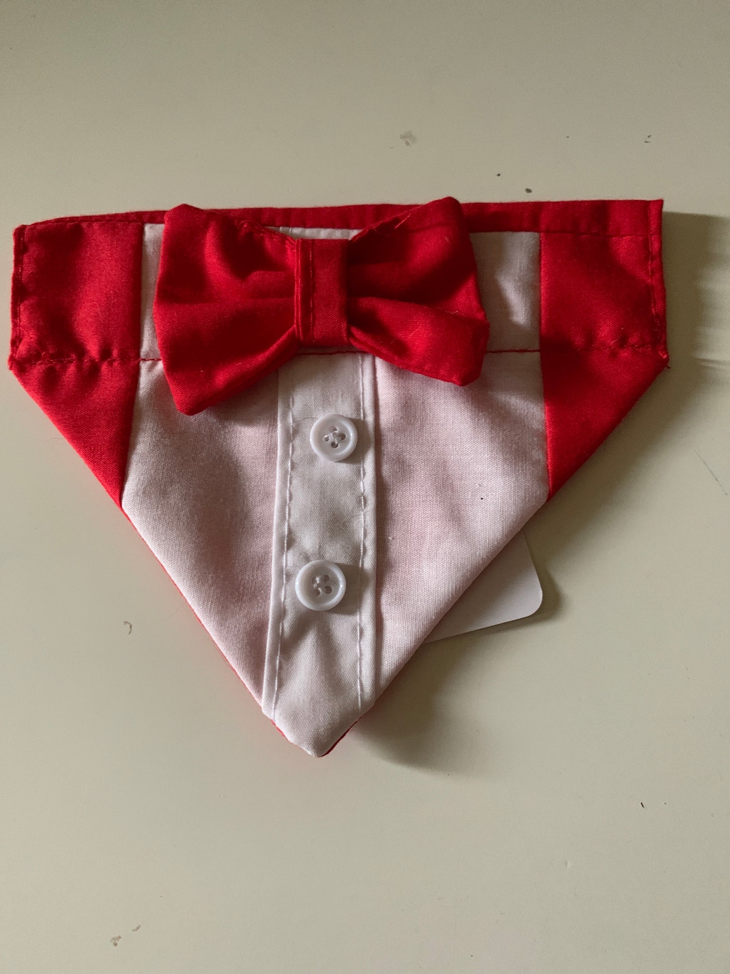 Pet Red with white Tuxedo Bandanas