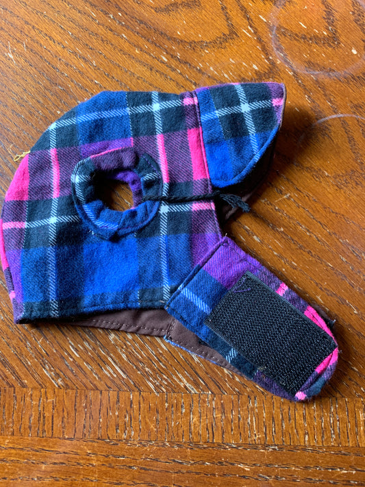 Plaid pet caps