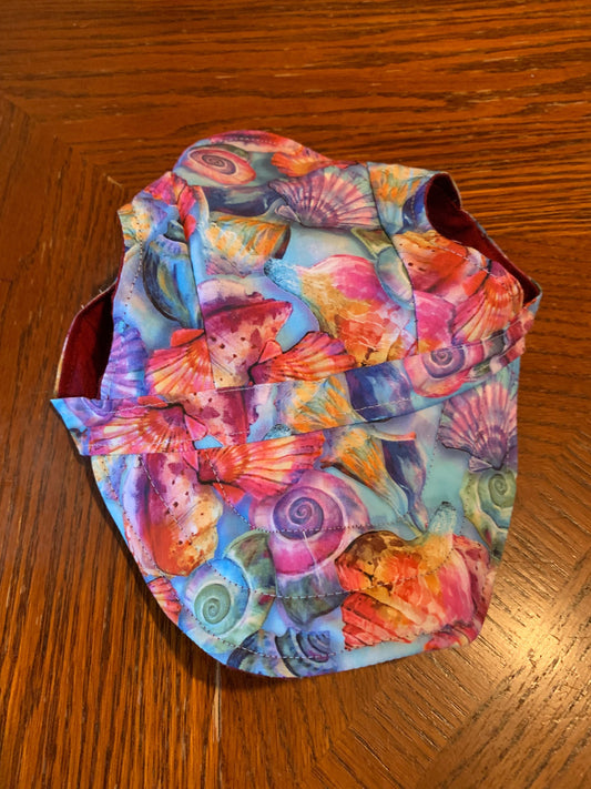 Seashells On Blue Pet Baseball Hat image 0