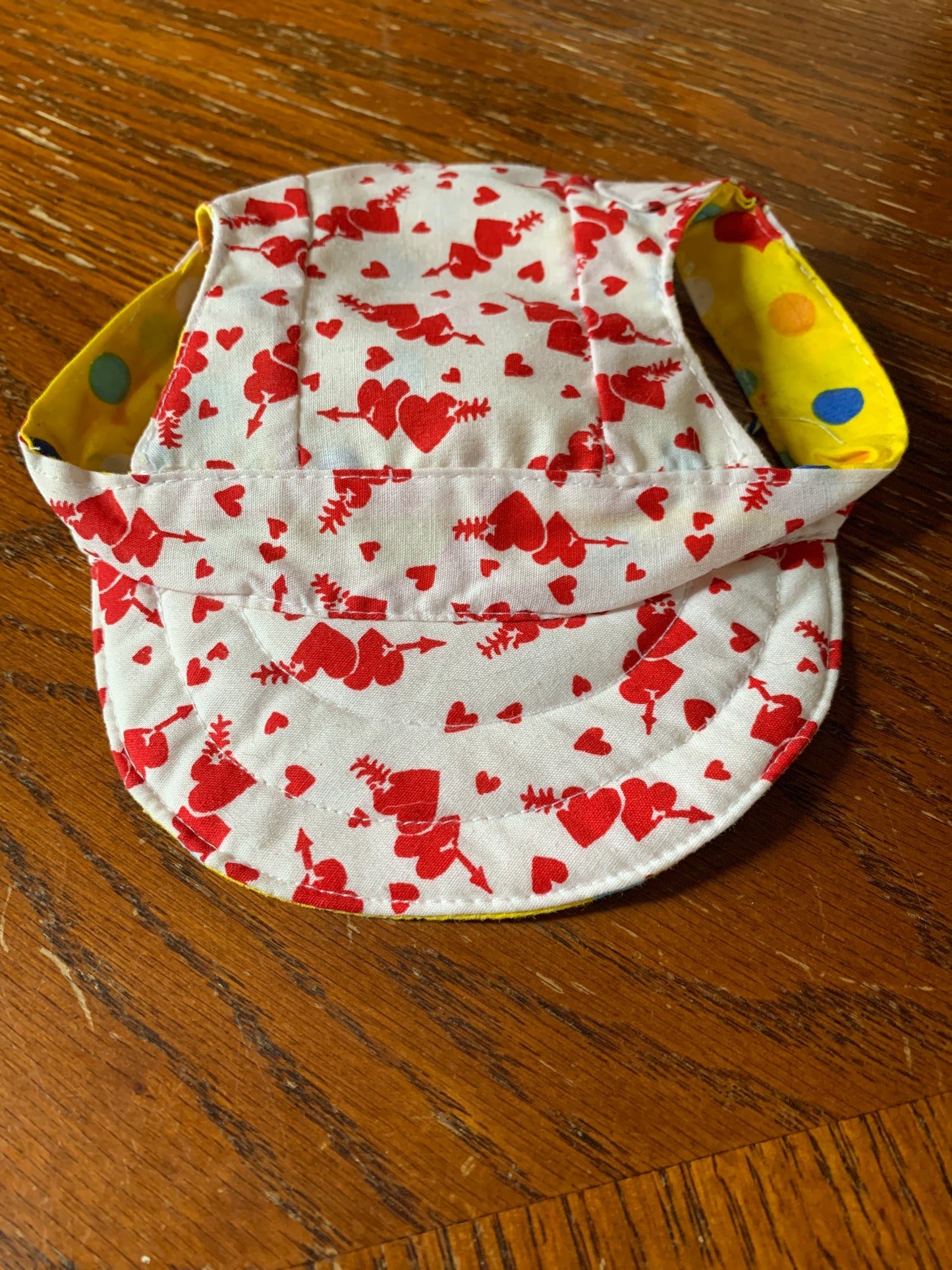 Red hearts pet hats