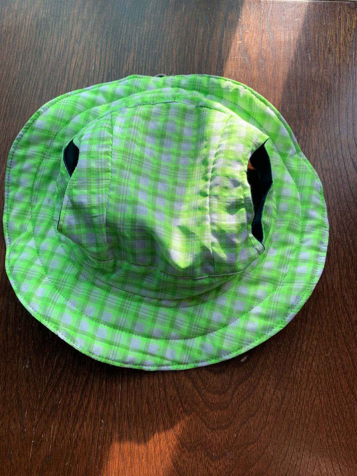 Lime Green Plaid Pet Bucket Hat