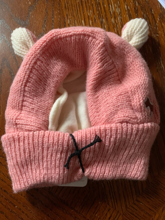 Pink pet winter hat