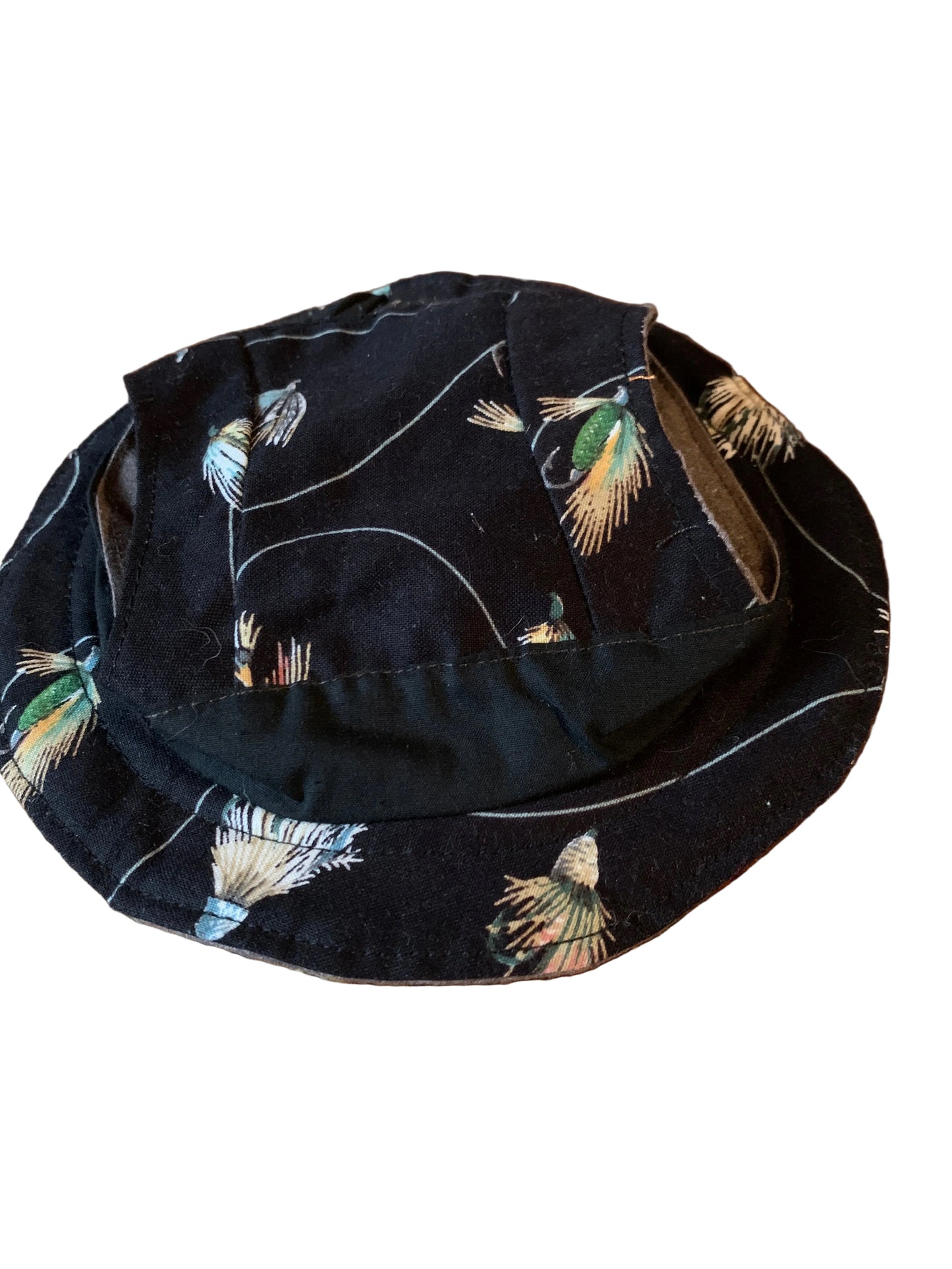 Fishing Lures on black pet bucket hat
