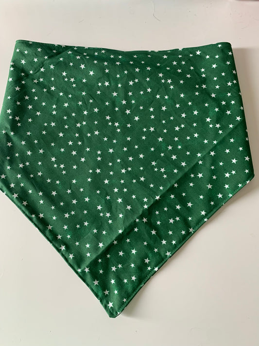 Stars on green pet bandana