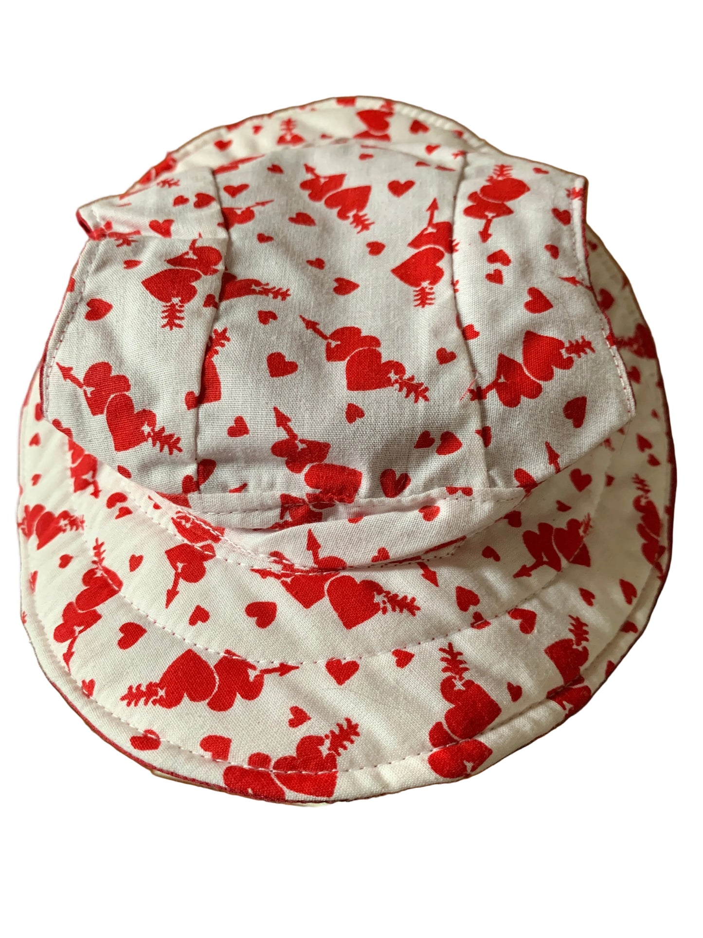 Red hearts pet hats