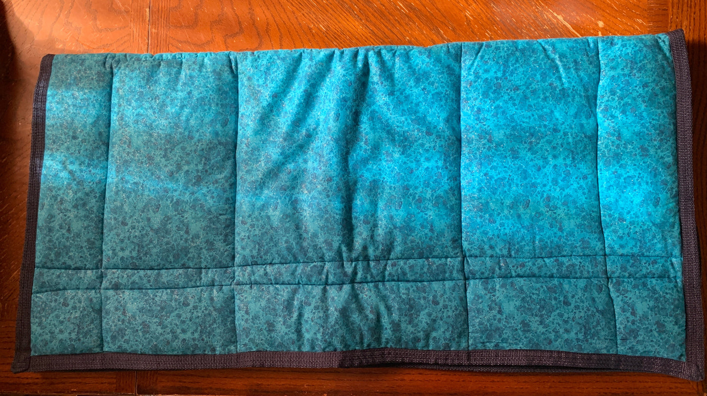 Blue sparkle western saddle pad