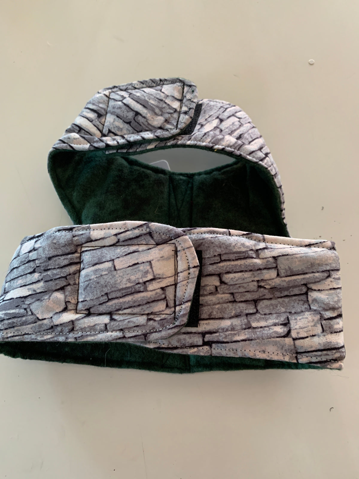 Grey brick wall pet walking vest harness