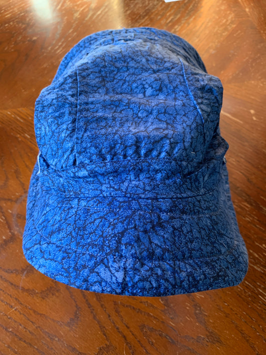 Black on blue pet bucket hat