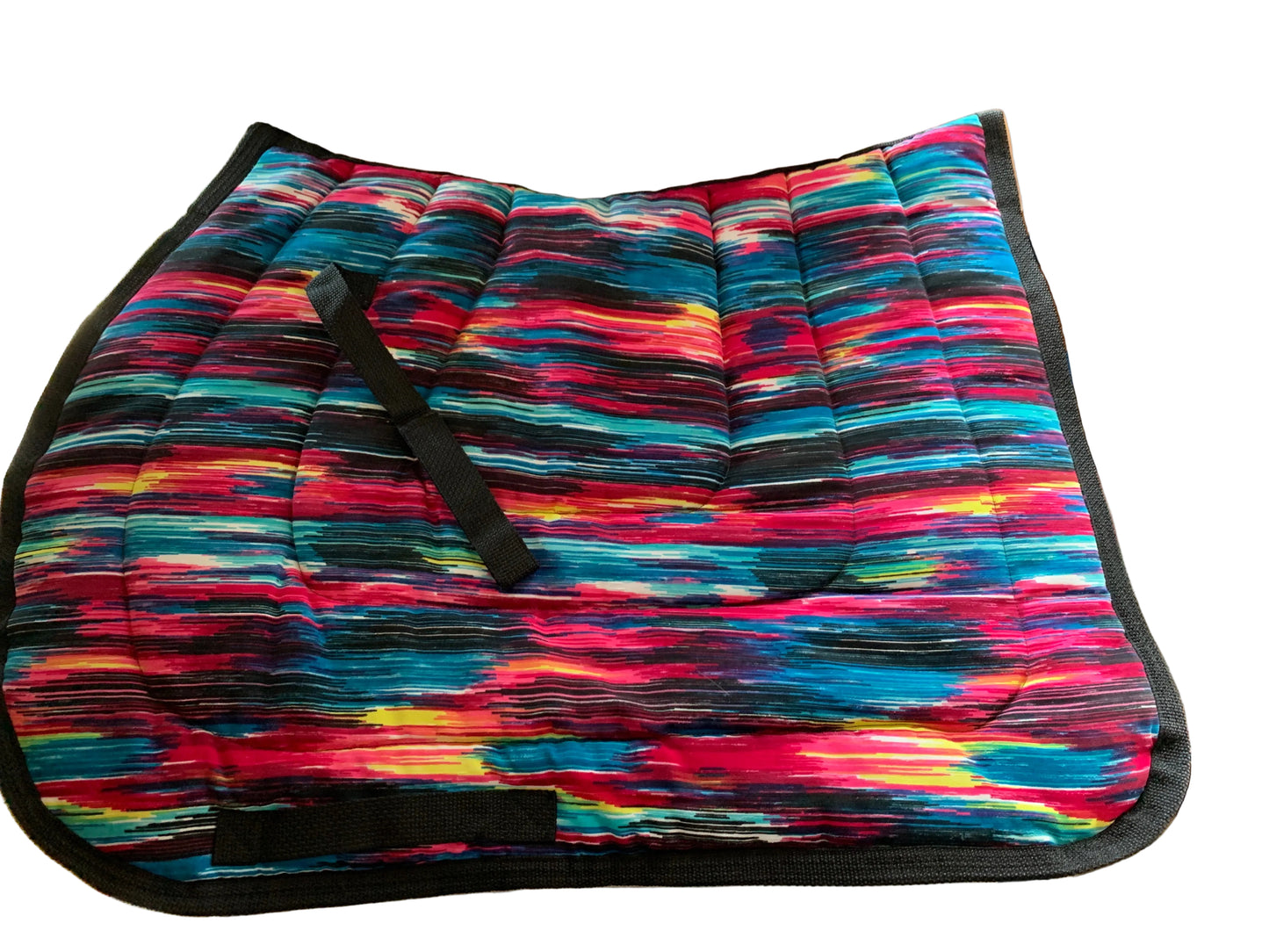 Multicoloured lines English APT saddle pad