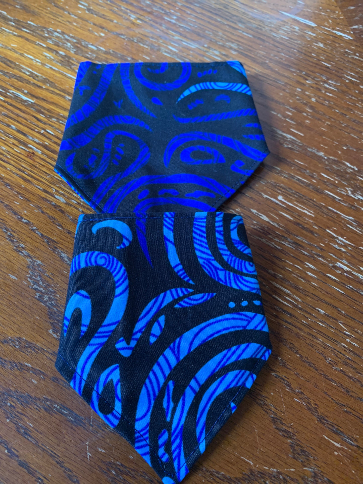 Blue swirl pet bandana
