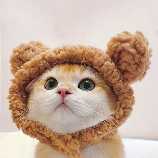Brown Fleece pet hat